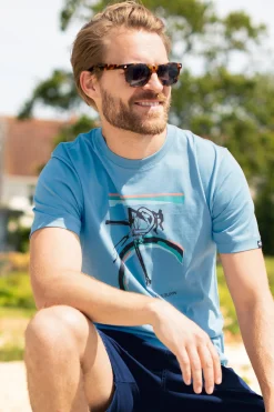 Brakeburn Abstract Bike Tee Blue Best Sale