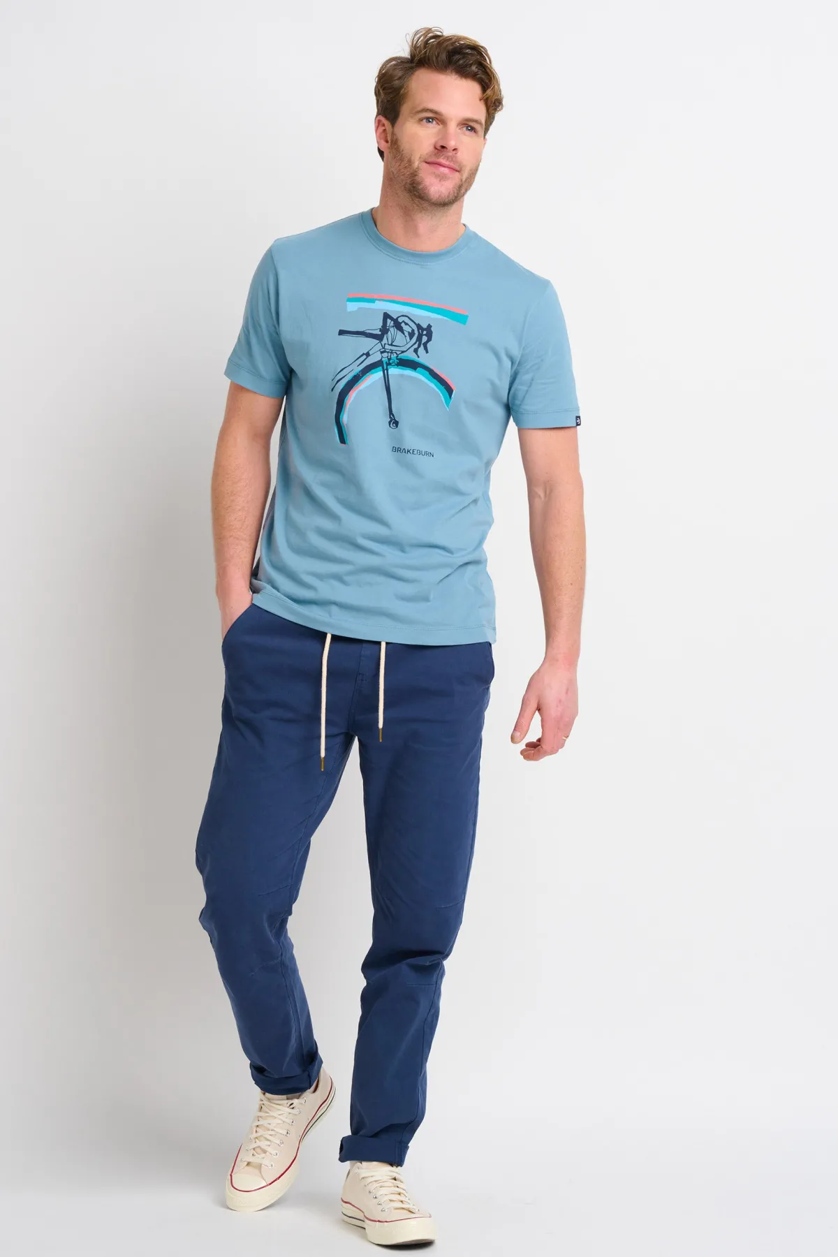 Brakeburn Abstract Bike Tee Blue Best Sale