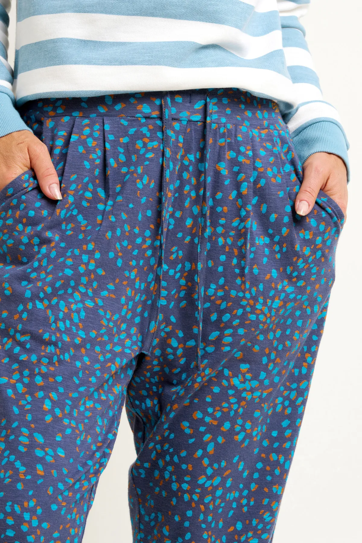 Brakeburn Abstract Spot Lounge Pants Blue Clearance