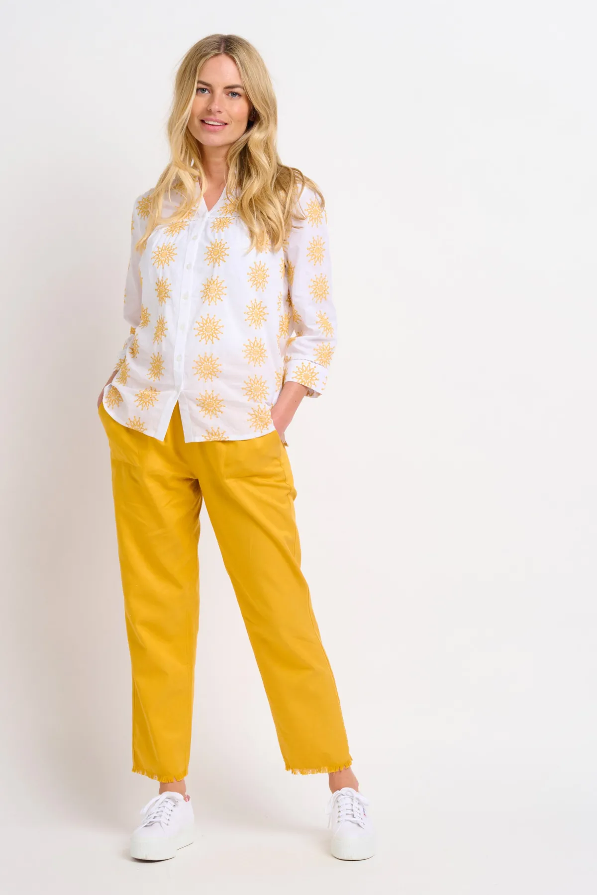 Brakeburn Ada Embroidered Blouse White Discount