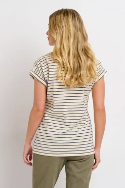 Brakeburn Amelia Stripe Tee Cream Flash Sale