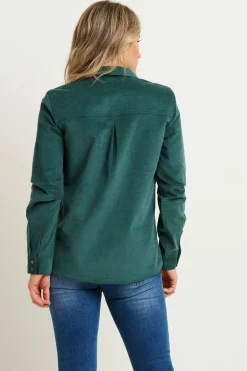 Brakeburn Archer Cord Shirt Teal Shop