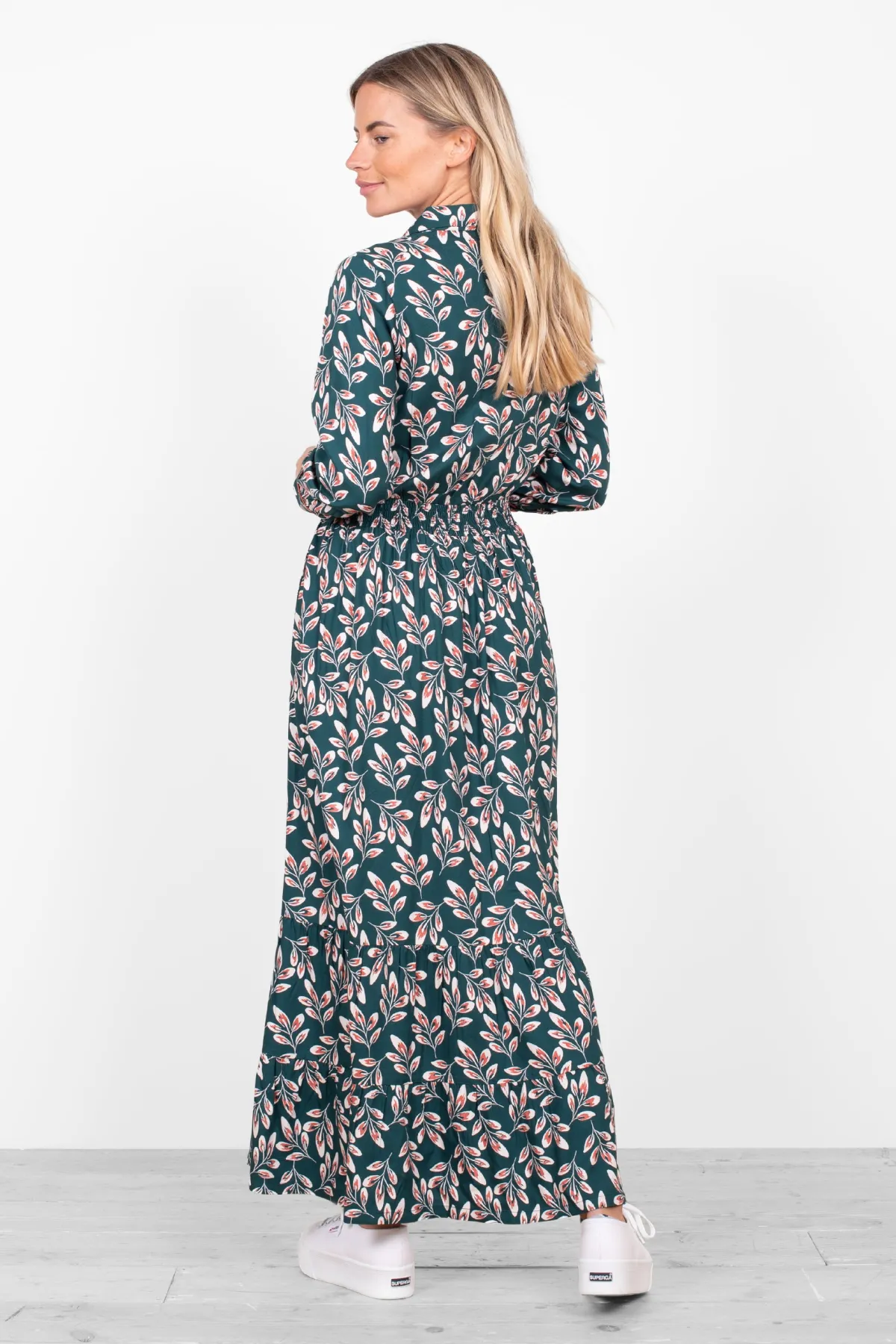 Brakeburn Autumn Breeze Shirt Dress Green Flash Sale