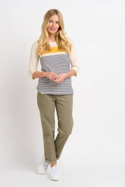 Brakeburn Beach Stripe Tee Cream Sale