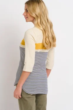 Brakeburn Beach Stripe Tee Cream Sale
