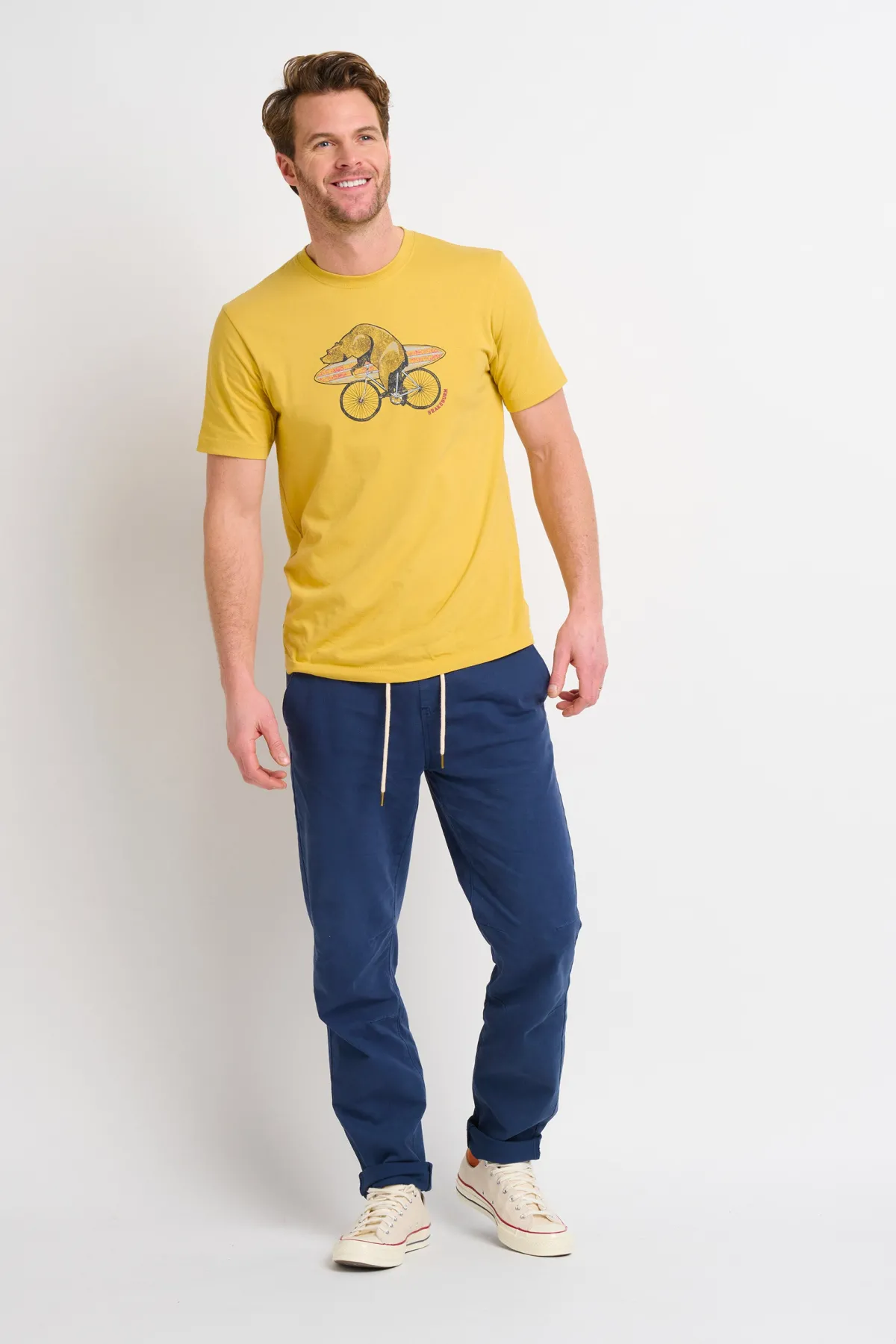 Brakeburn Bear Bike Tee Yellow Clearance