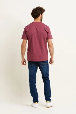 Brakeburn Bear Tee Burgundy New