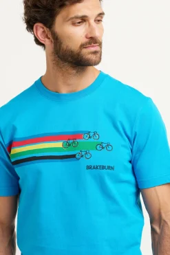 Brakeburn Bike Stripe Tee Blue Store