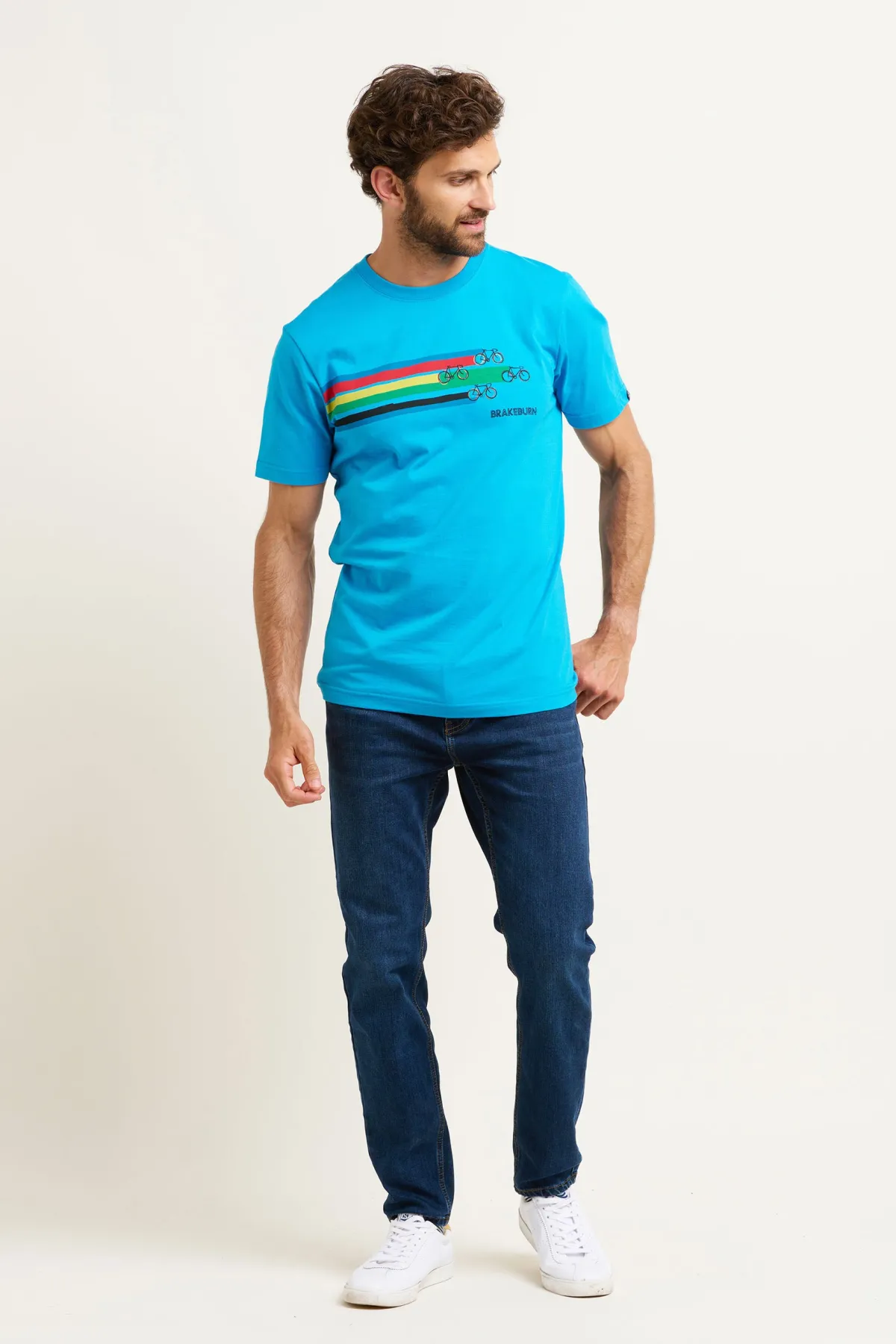 Brakeburn Bike Stripe Tee Blue Store