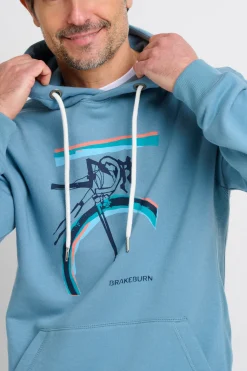 Brakeburn Bikes Hoodie Blue Outlet