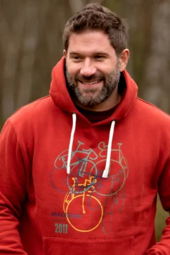 Brakeburn Bikes Hoodie Burgundy Cheap