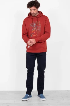 Brakeburn Bikes Hoodie Burgundy Cheap