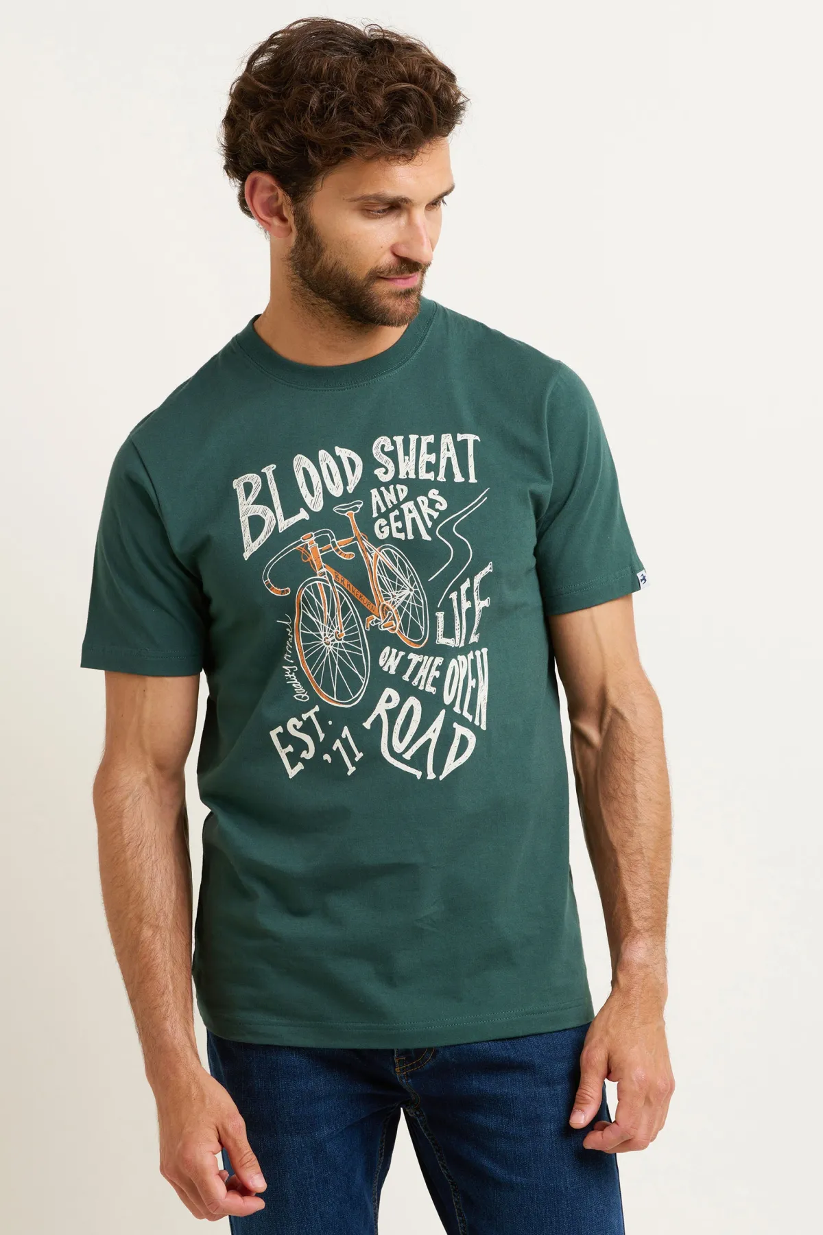 Brakeburn Blood Sweat And Gears Tee Green Flash Sale
