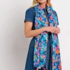 Brakeburn Bloom Floral Scarf Blue New