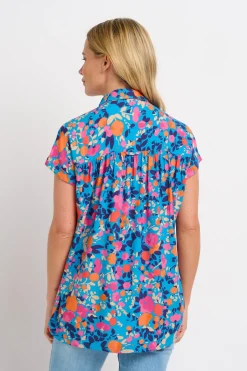 Brakeburn Bloom Floral Shirt Blue Flash Sale