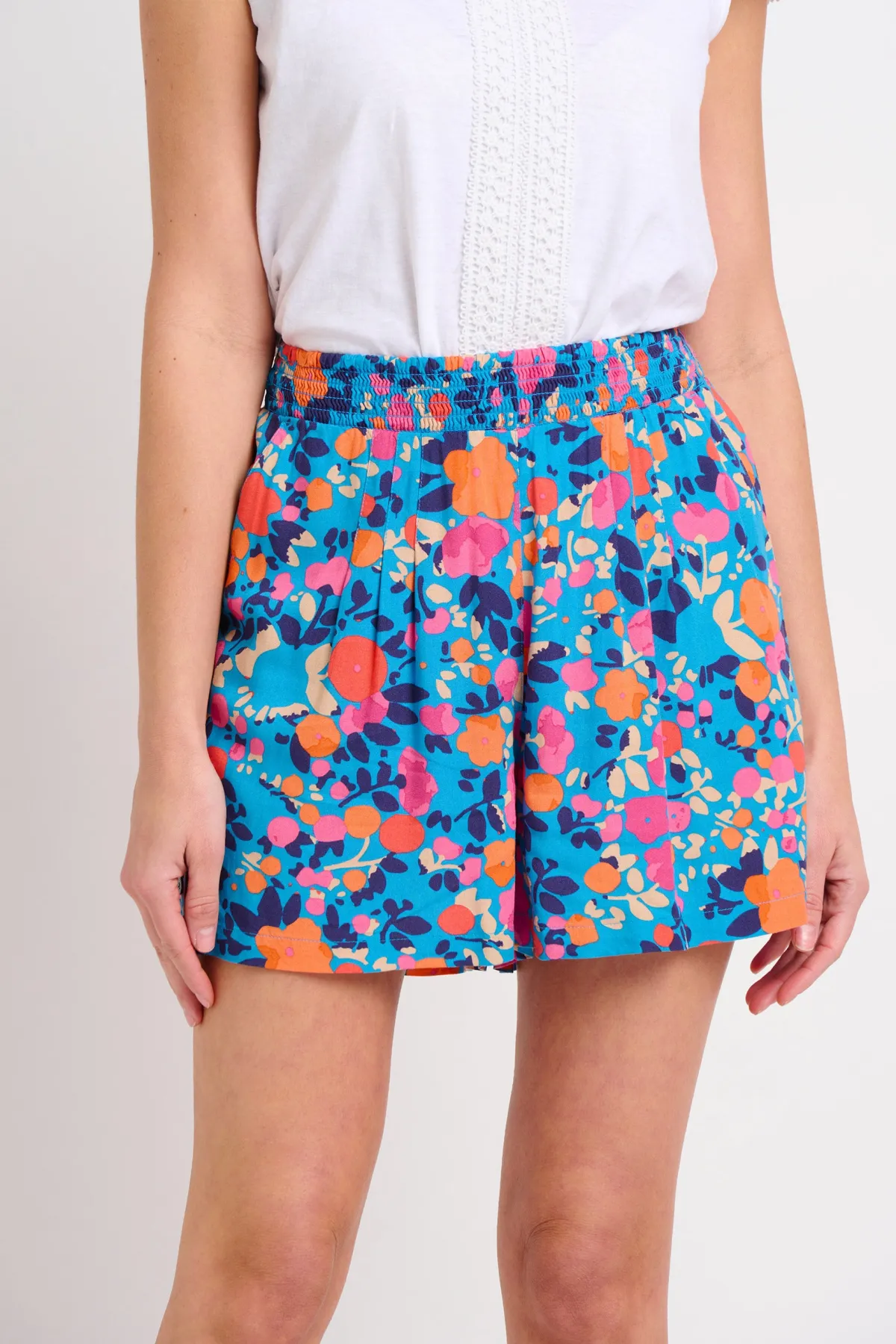 Brakeburn Bloom Floral Shorts Blue Shop