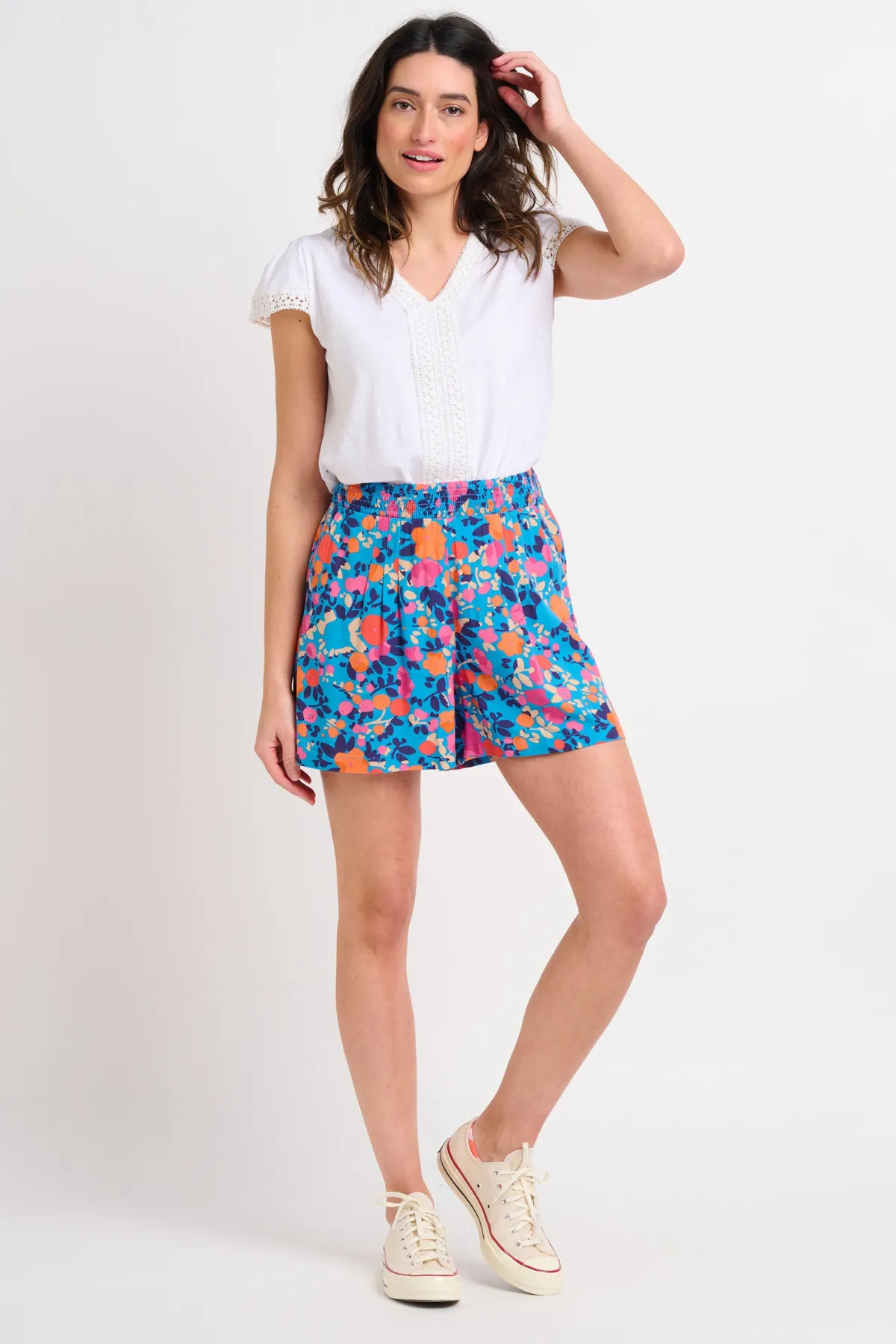 Brakeburn Bloom Floral Shorts Blue Shop
