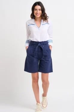 Brakeburn Blue Paperbag Shorts Navy Discount