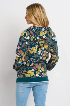 Brakeburn Botanical Jungle Elise Hoodie Green Flash Sale