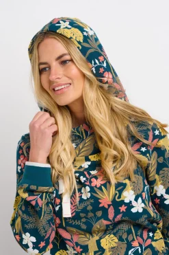 Brakeburn Botanical Jungle Elise Hoodie Green Flash Sale