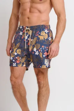 Brakeburn Botanical Jungle Swim Shorts Khaki Fashion