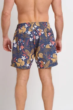 Brakeburn Botanical Jungle Swim Shorts Khaki Fashion