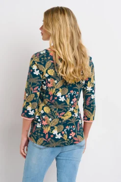 Brakeburn Botanical Jungle Three Quarter Tee Green Store