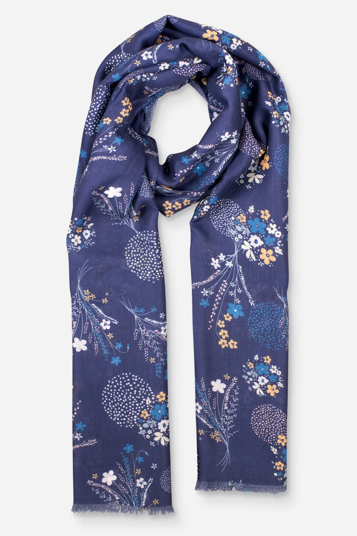 Brakeburn Bursting Blooms Scarf Blue Fashion
