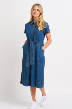 Brakeburn Caris Shirt Dress Blue Flash Sale