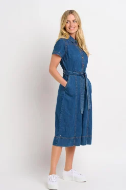Brakeburn Caris Shirt Dress Blue Flash Sale