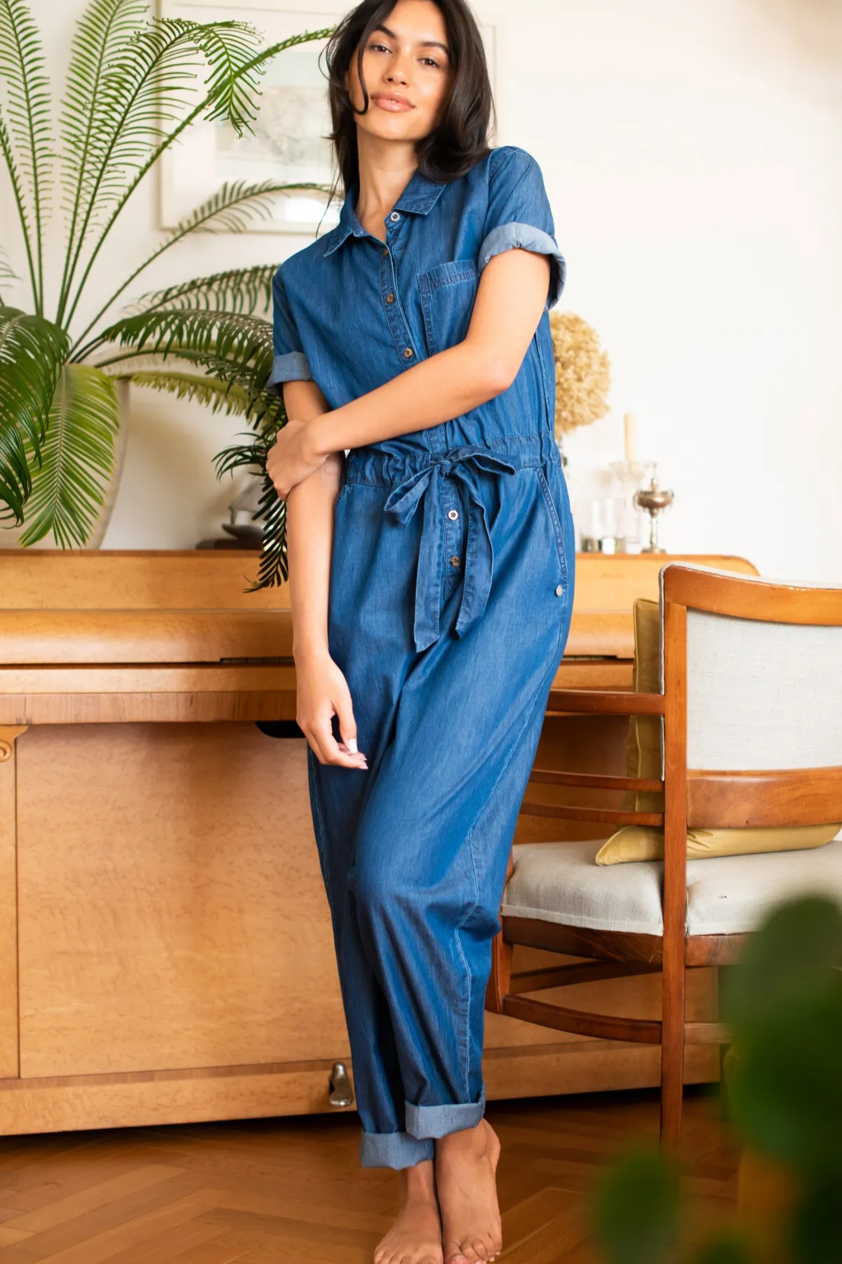 Brakeburn Charlie Jumpsuit Coral Clearance