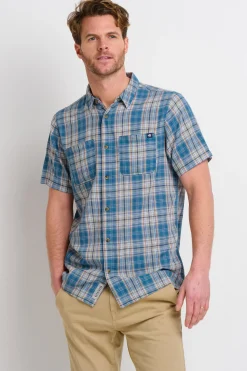 Brakeburn Checked Shirt Blue Sale