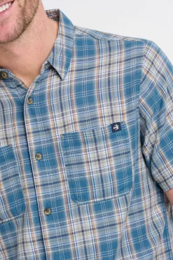 Brakeburn Checked Shirt Blue Sale