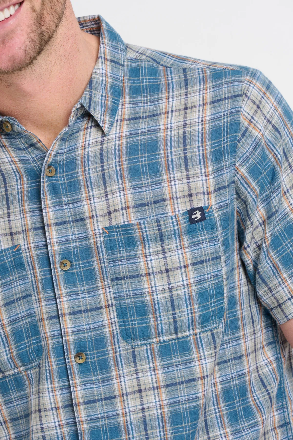 Brakeburn Checked Shirt Blue Sale