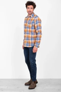 Brakeburn Checked Shirt Blue Hot