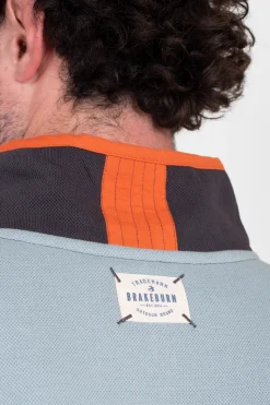 Brakeburn Colour Block 1/4 Zip Blue Best Sale