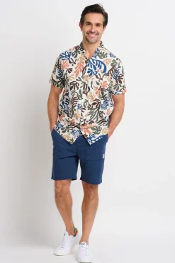 Brakeburn Coral Resort Shirt Blue Fashion