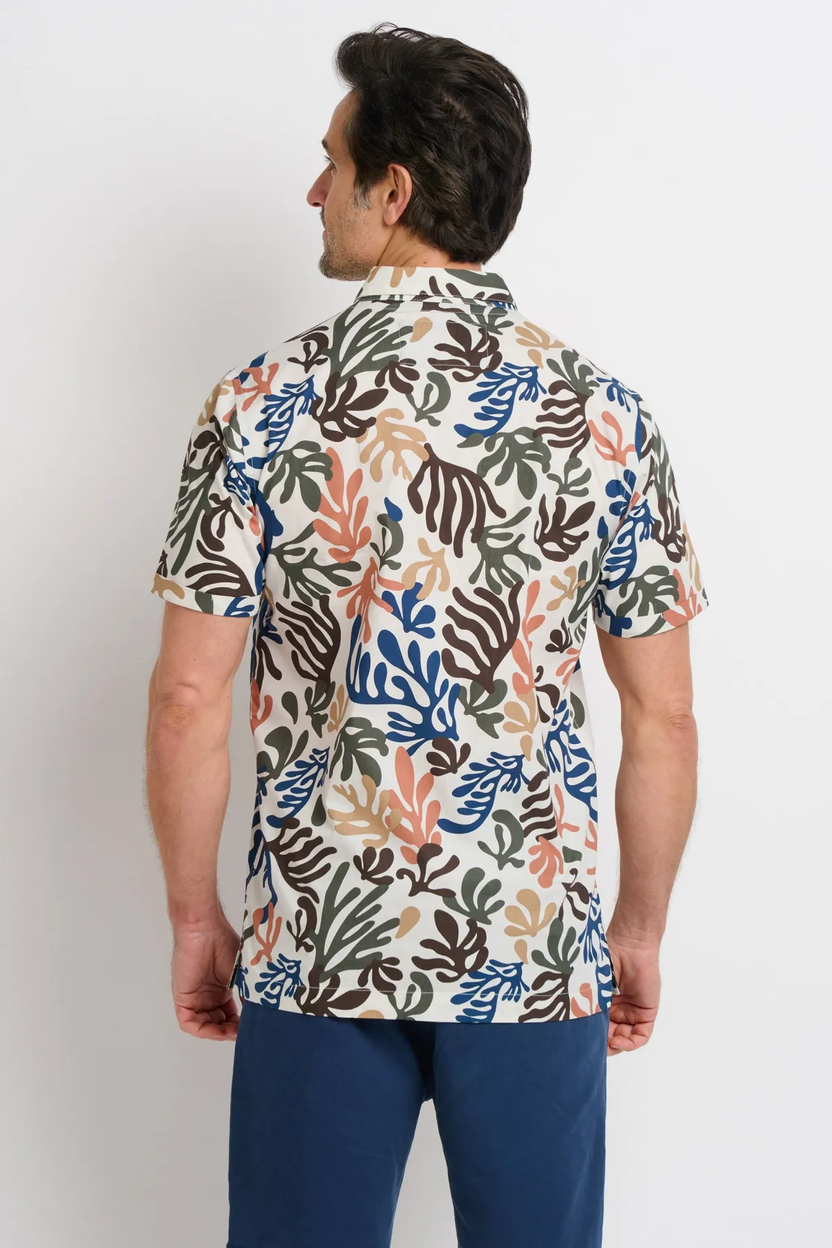 Brakeburn Coral Resort Shirt Blue Fashion