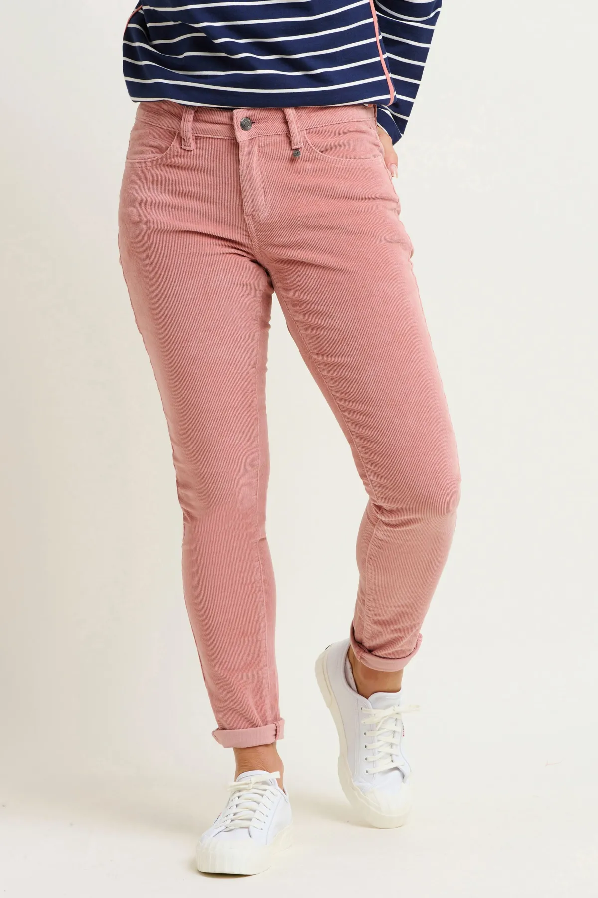 Brakeburn Cord 5 Pocket Trousers Pink Best Sale