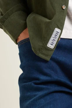Brakeburn Corduroy Shirt Khaki Outlet