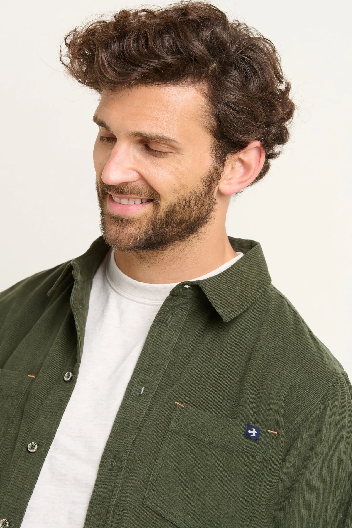 Brakeburn Corduroy Shirt Khaki Outlet