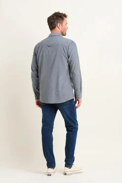 Brakeburn Corduroy Shirt Blue New