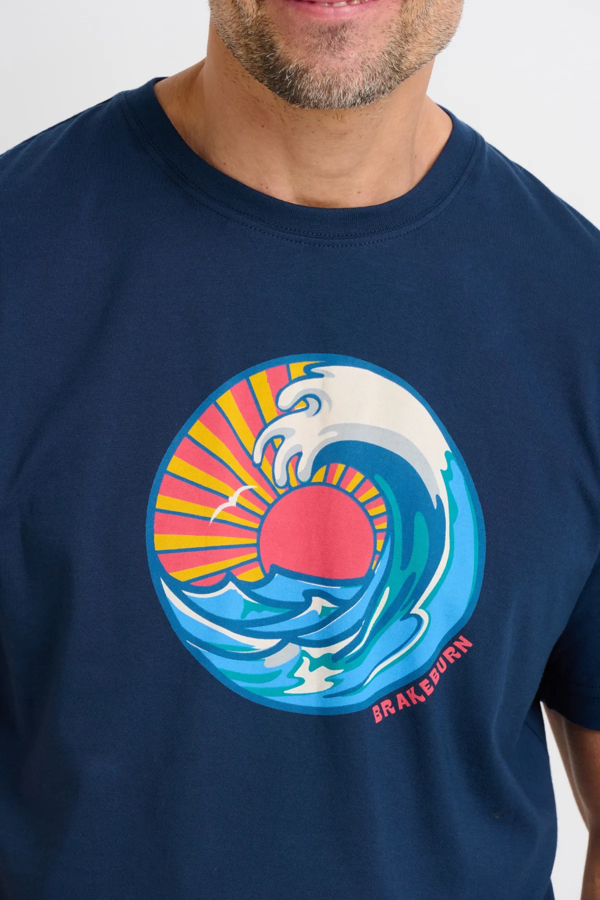 Brakeburn Crashing Waves Tee Multicoloured Discount