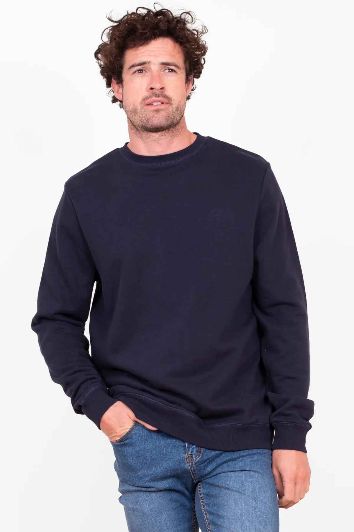 Brakeburn Crew Neck Sweat Navy Best Sale