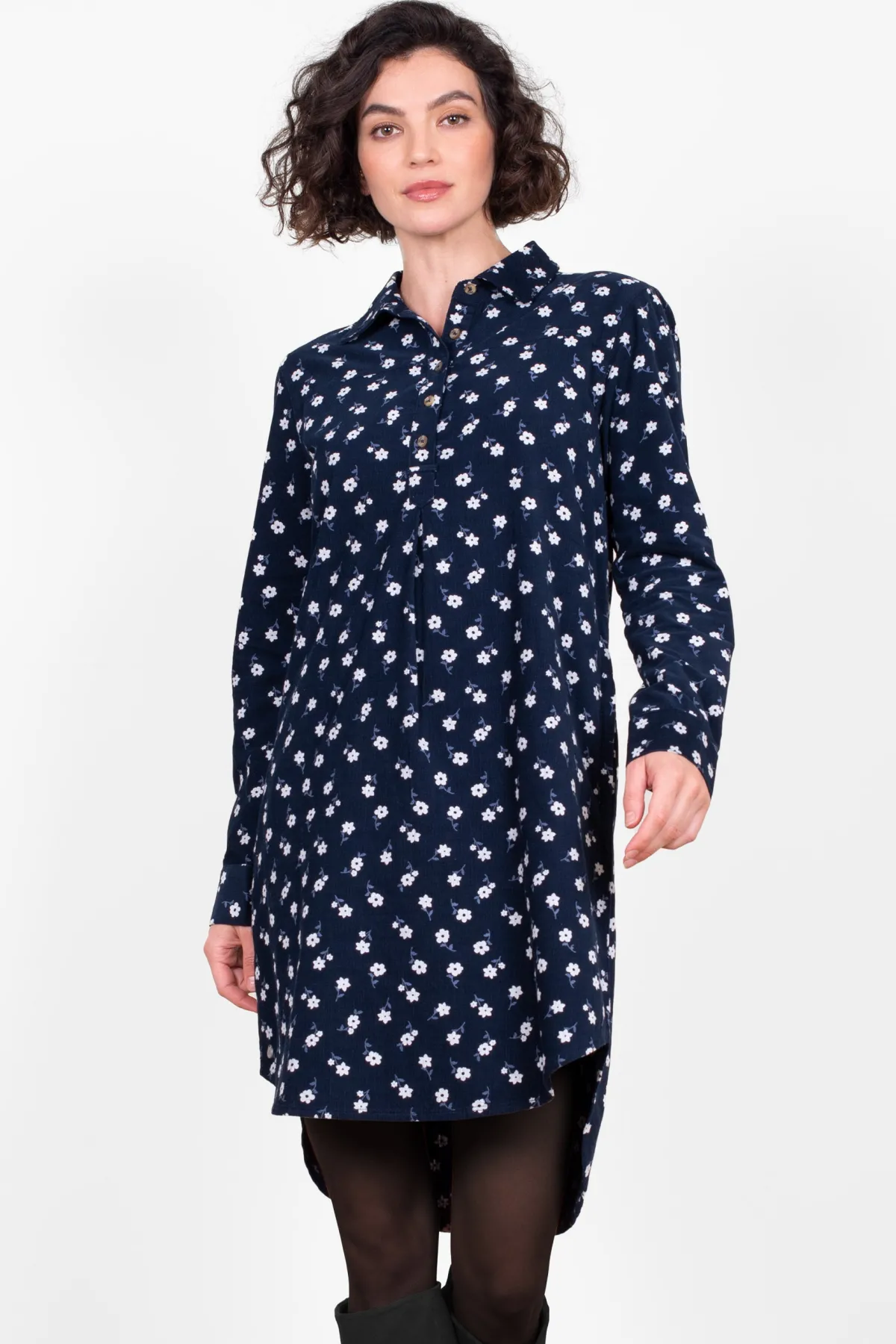 Brakeburn Daisy Cord Dress Navy Best Sale