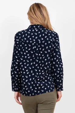 Brakeburn Daisy Cord Shirt Navy Discount