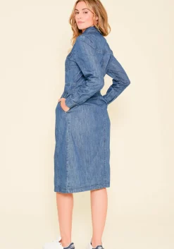 Brakeburn Denim Shirt Dress Blue Cheap