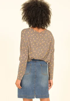 Brakeburn Denim Skirt Blue Outlet
