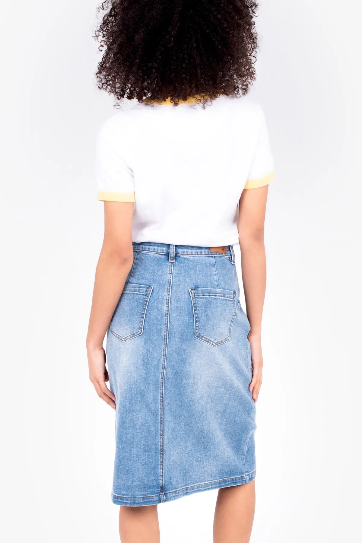 Brakeburn Denim Skirt Blue Cheap