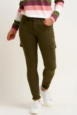 Brakeburn Dianthus Cargo Trousers Khaki Cheap